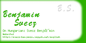 benjamin svecz business card